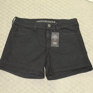 NWT American Eagle Outfitters Size 10 Twill Skindigo Super Stretch Black Shorts